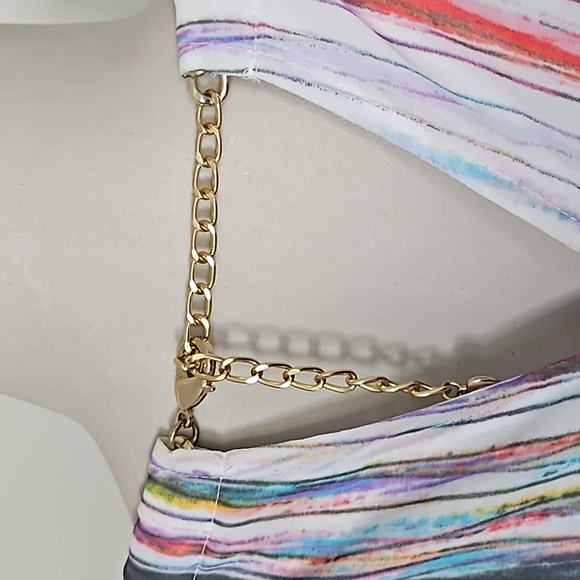 Thalia Sodi white colorful stripe sleeveless maxi dress-XXL - Picture 4 of 9